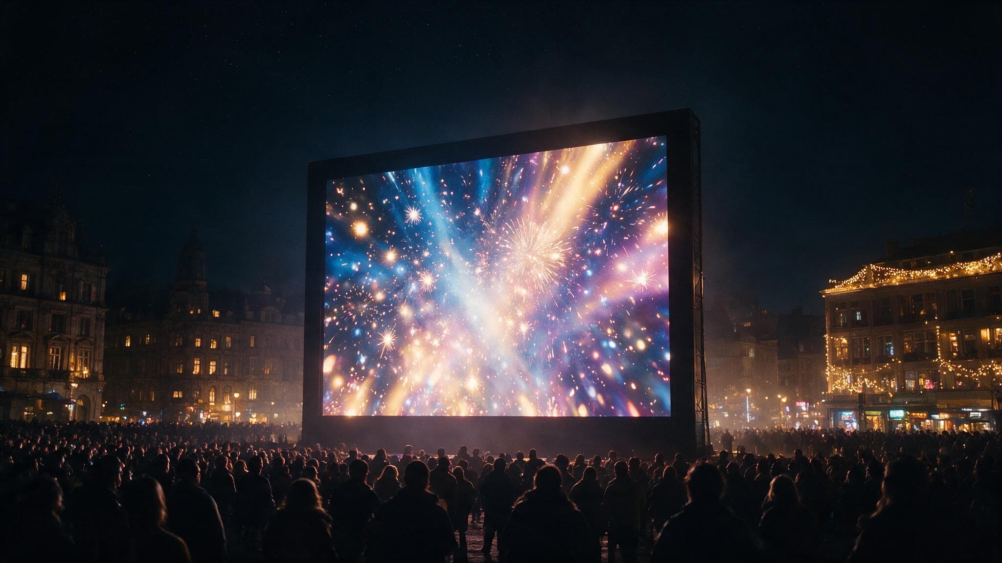 Mobile Outdoor-LED-Wand für Public Viewing bei einer Sport-Übertragung