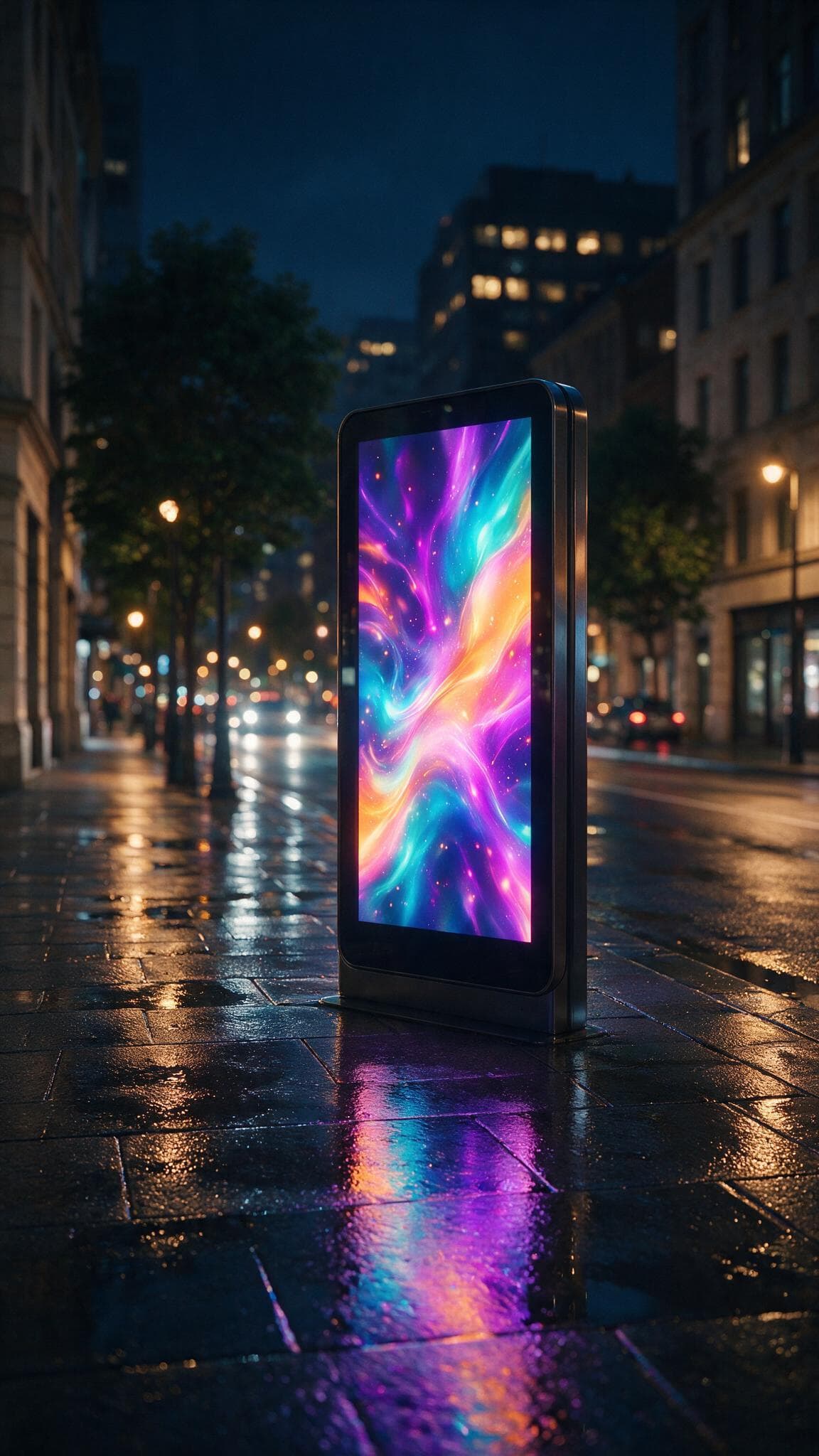 Freistehende Digital-Signage-LED-Stele für Außenwerbung
